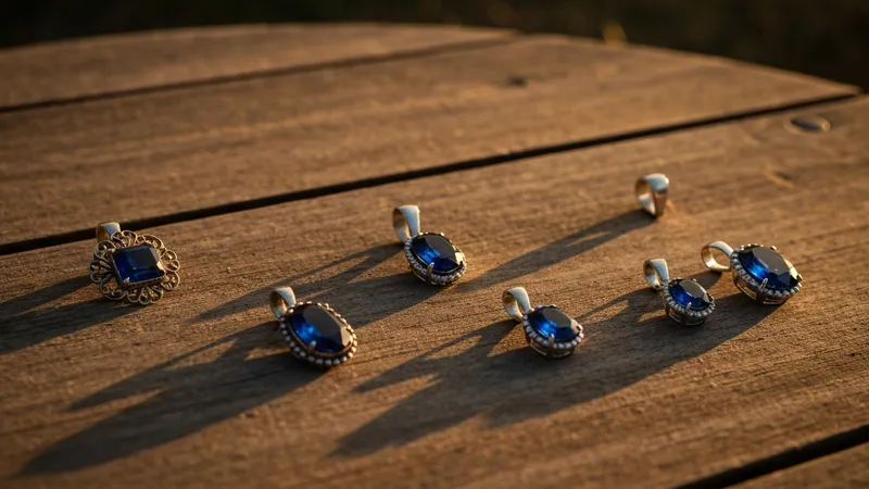 Styles de pendentifs saphir